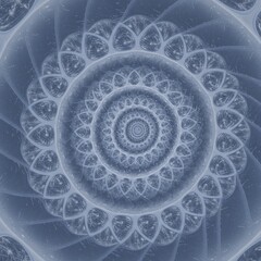 Intricate Blue Mandala Abstract Geometric Design