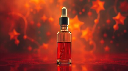 Red Serum Dropper Bottle. (1)