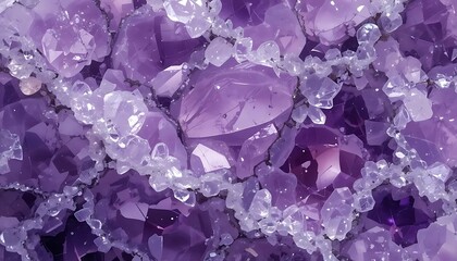 Captivating amethyst geode cluster glistening with delicate quartz crystals showcasing nature's artistry