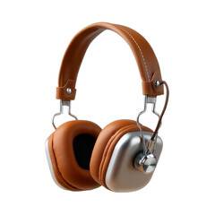 Retro headphone isolated on transparent background isolated white background