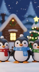 Winter's Trio: A Festive 3D Delight