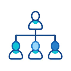 Fototapeta premium Organizational Structure Icon Representing Team Hierarchy and Management