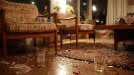 Messy party aftermath in a living room (1)