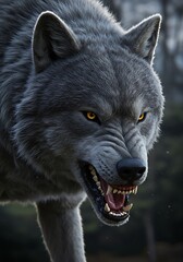 Glowing Eyes, Bared Teeth