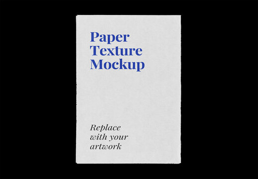 Paper Mockup Texture Letterhead Template Branding Identity Blank Poster Flyer Piece Torn Ripped