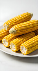 Plate of Fresh Corn on the Cob