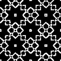 Abstract texture for fabric print, card, table cloth, furniture, banner, cover, invitation, decoration,weaving, plaid,wrapping,knitting. Repeating pattern.Black and 
white color.