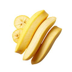 A group of sliced bananas