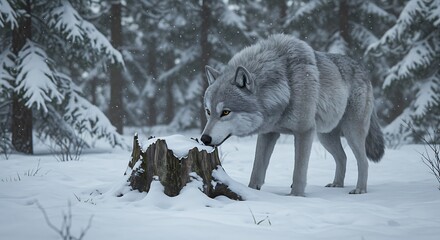 Fototapeta premium Winter's Whisper: Arctic Majesty