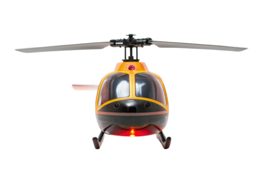 PNG Colorful remote control toy helicopter with rotating blades