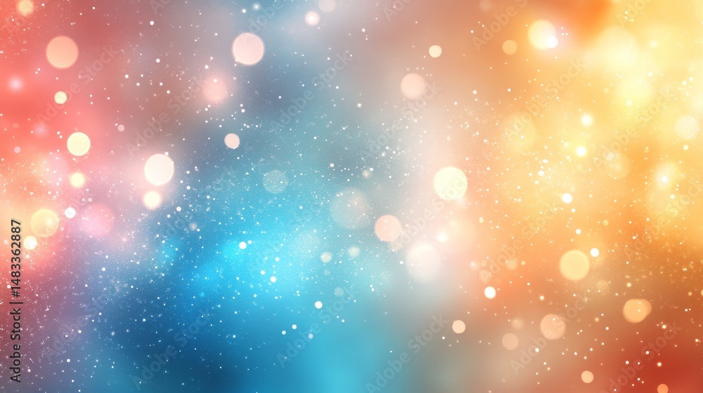 Poster colorful abstract bokeh background with soft light.