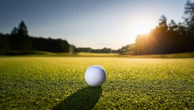 golfball kurz vor dem einlochen