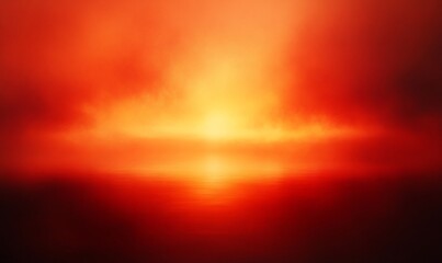 Naklejka premium Fiery horizon ablaze with burning light