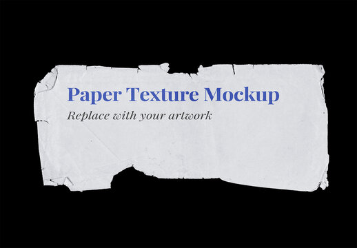 Paper Mockup Texture Letterhead Template Branding Identity Blank Poster Flyer Piece Torn Ripped