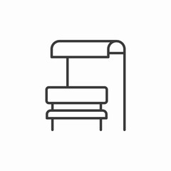 bus stop shelter icon sign vector