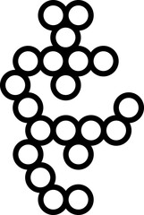 Circular petals extending from a central circle to form a blossom-inspired structure.