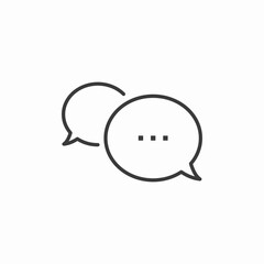 chat bubble message icon sign vector