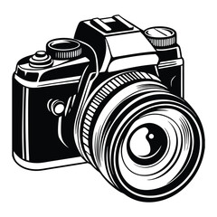 cammera silhouette on white background