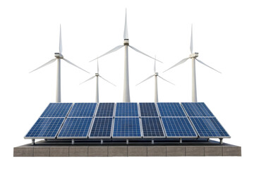 PNG Solar panels and wind turbines: renewable energy solutions