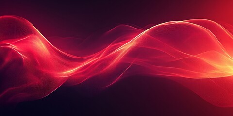 Flowing waves of light fiery red