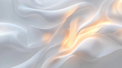 Obraz premium Creating a serene atmosphere with a refined abstract white background and soft gradients for graphic design projects