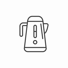 electric kettle alert icon sign vector