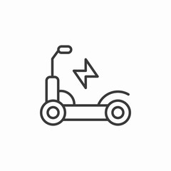 electric scooter vehicle icon sign vector