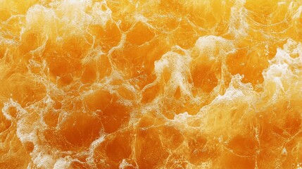 Frothy orange turbulence creates mesmerizing patterns