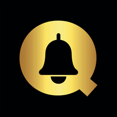 Cowbell Logo combine with letter Q vector template