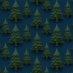 Obraz premium Midnight Evergreen Grove