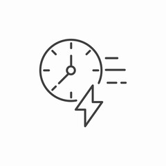 fast time efficiency icon sign vector