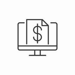 financial document display icon sign vector