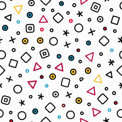 Abstract geometric pattern with various shapes (1)