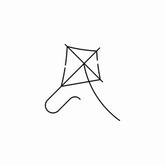 flying kite icon sign vector