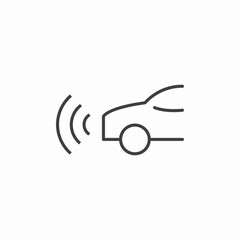 front sensor warning icon sign vector