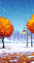 First Snow, Ember Trees