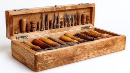 Wooden carving tool box