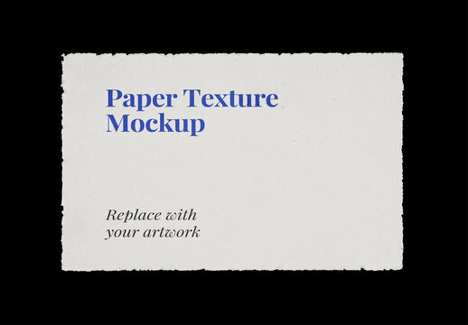 Paper Mockup Texture Letterhead Template Branding Identity Blank Poster Flyer Piece Torn Ripped