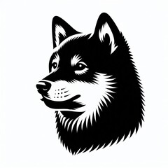 Obraz premium Shiba Inu Dog Silhouette
