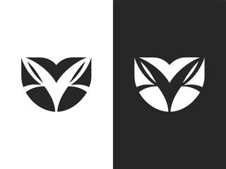 Stylized Letter V or Wings Emblem for Branding, Unique Geometric Design - Abstract Mark for Security or Aviation, Letter V Logo, Wings Logo Icon, Modern Emblem, Tech V Emblem Logo