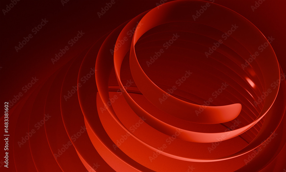 Poster dynamic red waves abstract background for modern design