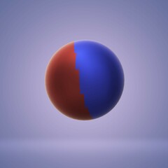 3d render of a blue sphere