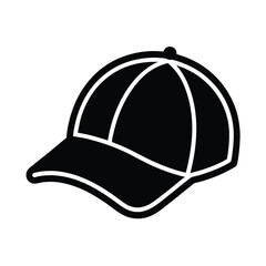 Baseball Cap Icon, Black, Silhouette, Headwear, Fashion, Style, Apparel, Design, Clothing, Accessory