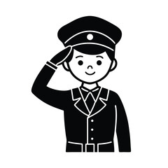 Military Officer Saluting, Uniform, Cap, Respect, Duty, Honor, Service, Patriotism, Soldier, Symbol