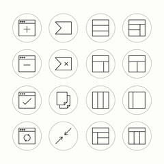 Vector icon set of business. Vector icon set of financial. Vector UI Illustration Business Finance Concept