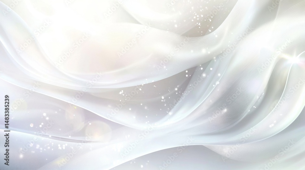 Poster creating a serene ambiance smooth abstract white background with delicate textures digital art minim