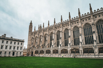 Fototapeta premium Street photography in Cambridge, Great St Mary's, King's College Chapel