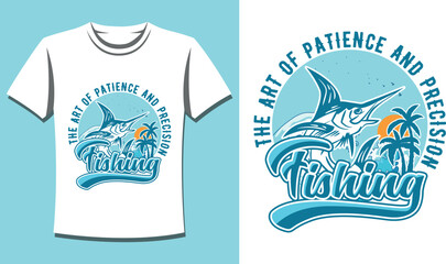 Sunset & Strikes – Aesthetic Fishing Vector T-Shirt