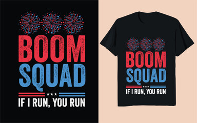 Boom Squad – If I Run, You Run | Patriotic USA Funny Design