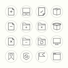 Vector icon set of business. Vector icon set of financial. Vector UI Illustration Business Finance Concept